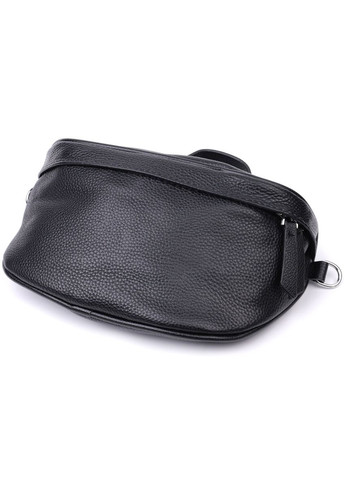 Сумка кроссбоди с широким ремнем в классическом цвете из натуральной кожи. 22655 Vintage (329195599)