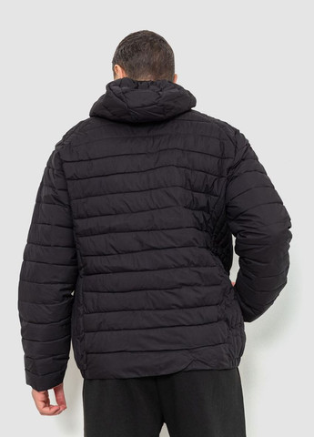 Черная демисезонная куртка мужские демисезонная с капюшоном, цвет черный, Ager