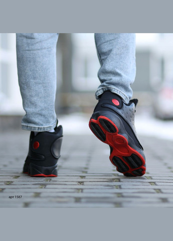 Черные зимние зимние кроссовки retro 13 black red Stilli Jordan