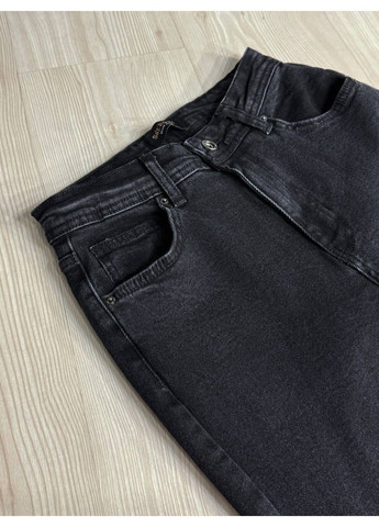 Джинси жіночі 7032 кльош від коліна висока посадка стрейчеві чорні Sherocco - (360938403)