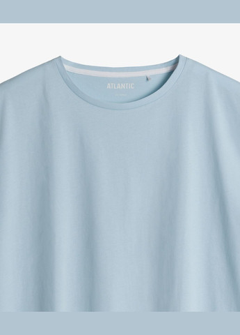 Светло-голубая всесезон пижама женская шорты, футболка футболка + шорты Atlantic
