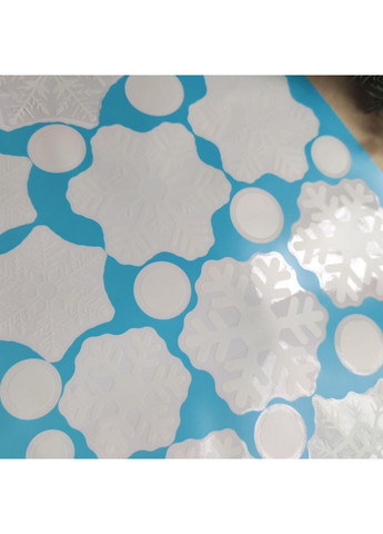 Снежинки статические наклейки белые 71шт/декор. No Brand (368703205)