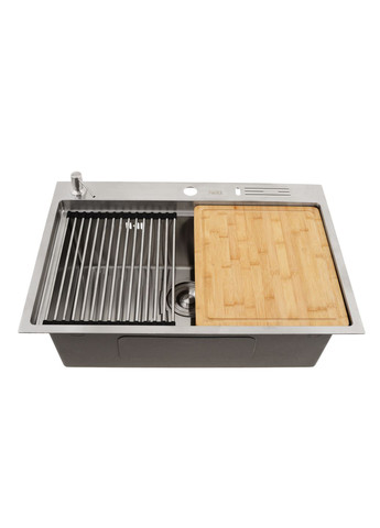 Комплект мийки на кухню та змішувача з нержавіючої сталі NS-7048 Nett (336938046)