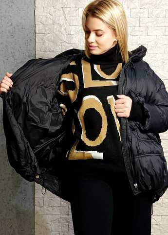 Чорний зимній Пуховик di classe