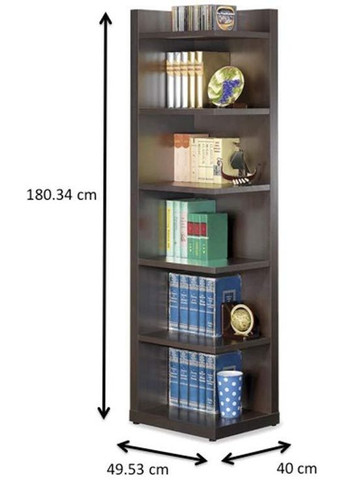 Книжковий стелаж з дерева Уелс мокко (КПС-001410) No Brand (328081401)