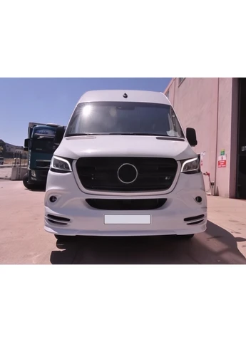 Накладка на передній бампер V3 (під фарбування) для Mercedes Sprinter W907/W910 2018- рр Meliset (389780438)