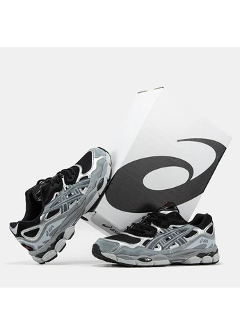 Серые кроссовки gel-nyc black fjord grey - 1203a383-003 No Brand