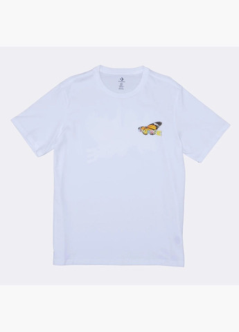 Белая мужская футболка city butterfly tee beach stone white 10024616-102 Converse
