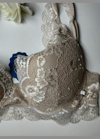 Бежевый бралетт красивенный бюстгальтер-браллет 6168 Leilieve полиамид