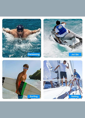 Окуляри силіконові для плавання з берушами Anti Fog UV Blue No Brand (331891159)