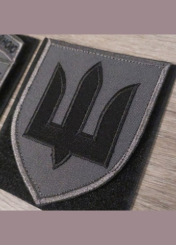 Шеврон Сухопутные войска Украины на сером фоне No Brand (336381805)