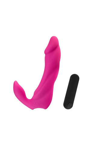 Вибратор вагинально-клиторальный Bifun Pro, Pink, перезаряжаемый Alive (292786113)