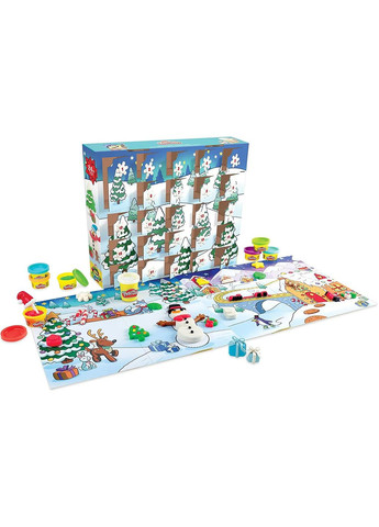 Адвент календарь Плей Ко Подарочный игровой набор для лепки, тесто Оригинал Play-Doh Advent Calendar F2377 Hasbro (365251463)