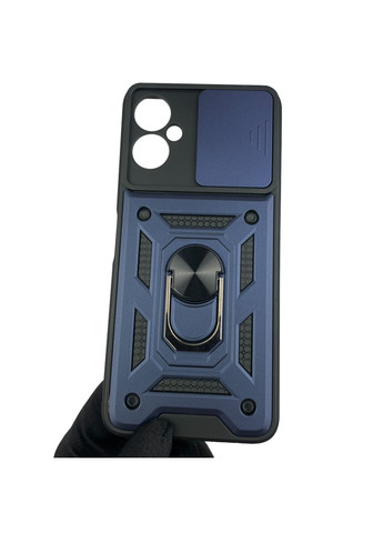 Чохол для Spark 9 Pro (KH7n) броньований з кільцем зі шторкою на камеру на техно спарк 9 про темно-синій rg1 Tecno (366023167)