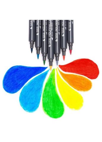 Набор маркеры 80 цветов двусторонние акварельныедля скетчинга 4 органайзера в комплекте Видеообзор! STA (316685400)