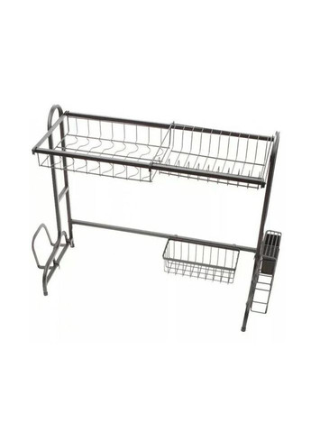 Сушарка для посуду KM-754 29.5х55.5х77 см чорна Kamille (336148069)