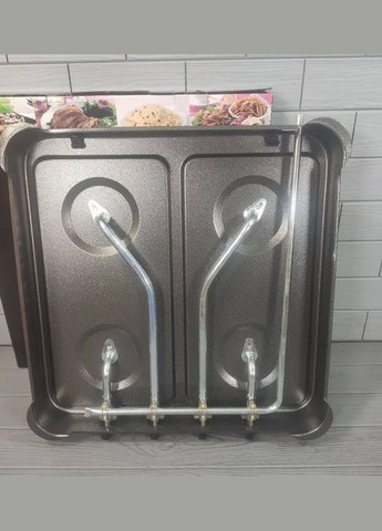 Настольная газовая плита на четыре конфорки MS-6604 газовый таганок 0,54 кВт х 4 Коричневая Domotec (298344188)