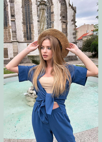 Летний костюм брючный. Синий Seventeen (345707877)