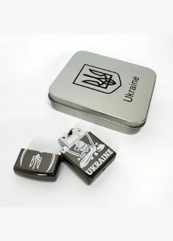 Дугова електроімпульсна запальничка USB Україна (металева коробка) HL-449. Колір: чорний No Brand (381041613)