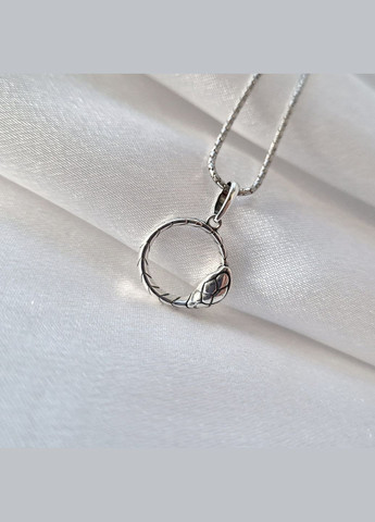 Срібна підвіска Кулон без каменів Змія чорнене срібло 925 проби 89109 1.49г No Brand (306742164)