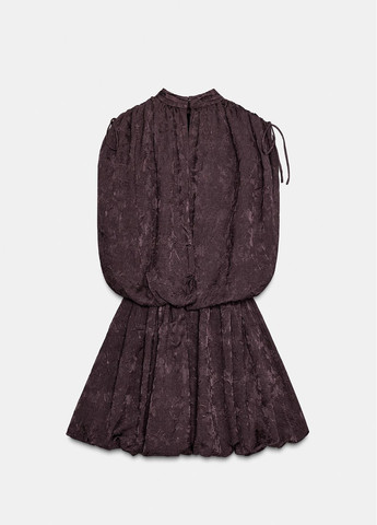 Коричневое платье Zara с цветочным принтом