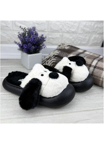 Кімнатні тапочки жіночі Е-0010104-1 Чорні з білим Jomix (354180686)
