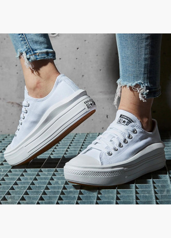 Кеды женские Chuck Taylor All Star Move White 570257C Converse белые (333651635)