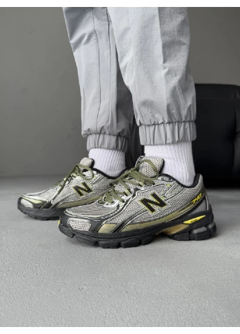 Черные демисезонные кроссовки мужские new balance 740 silver / yelow / black нью беланс 740 No Brand
