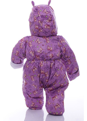 Чоловічок на флісі для дівчинки з Зайчиком бузковий 74 см (37585) BABYKROHA (297198337)