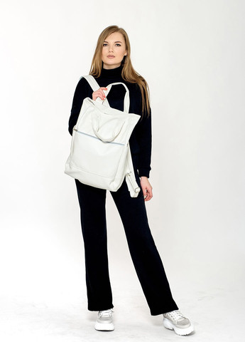 Жіноча сумка-рюкзак шопер біла Sambag (326960359)