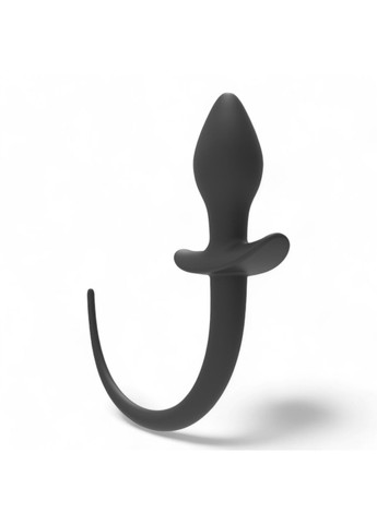 Анальна пробка собачий хвіст чорного кольору з медичного силікону Anal Plug Dog Tail OEM (317748164)