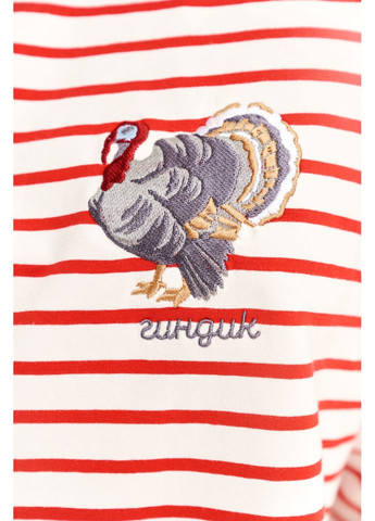 Лонгслив с вышивкой "Гындык" в полоску SYNONYMS (365590769)