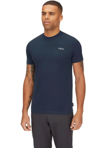 Комбінована футболка basecamp 3 peak tee tempest blue Rab