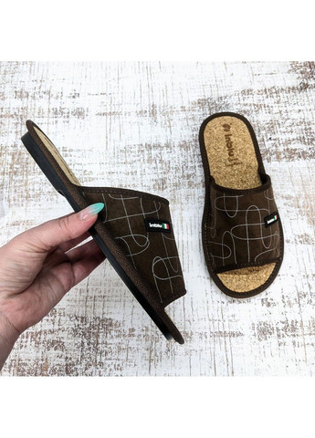 Капці чоловічі домашні коричневі на пробковій устілці Inblu (344468110)