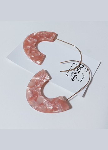 Сережки протяжки з акрилу MK0818-2 рожевий DeKolie (322318981)