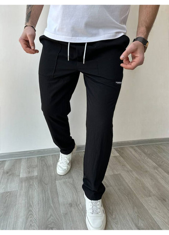 Черные повседневный демисезонные джоггеры брюки DK/DL Мода без кордонів