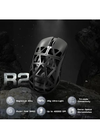 ІГРОВА Бездротова Миша R2 GREY Magnesium 8k PAW3950 8000 Гц Сплав магнію ATTACK SHARK (399682316)