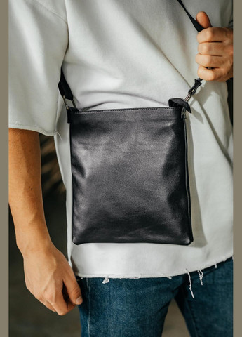 Сумка кожаная мужская функциональная черная NIUNIU (296662374)