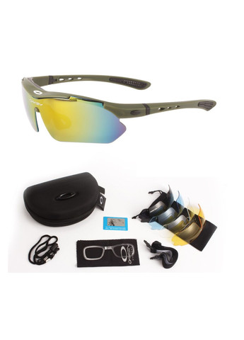 Защитные очки тактические с поляризацией olive 5 линз One siz+ Oakley (280826716)