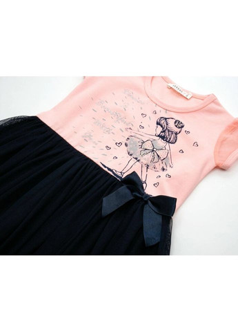 Комбінована сукня з фатиновою спідницею (10839-92g-blue) Breeze (300625010)