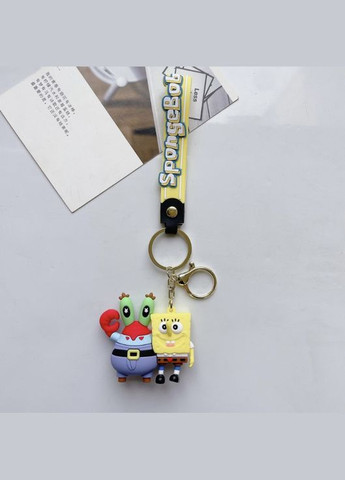 Губка боб брелок Спанч Боб Квадратные Штаны + Мистер Крабс SpongeBob силиконовый брелок для ключей креативная подвеска Shantou (289978623)
