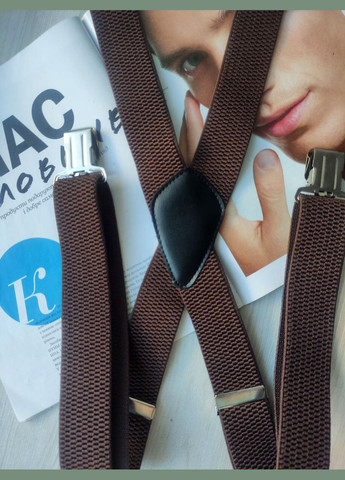 Мужские подтяжки коричневые No Brand (330775028)