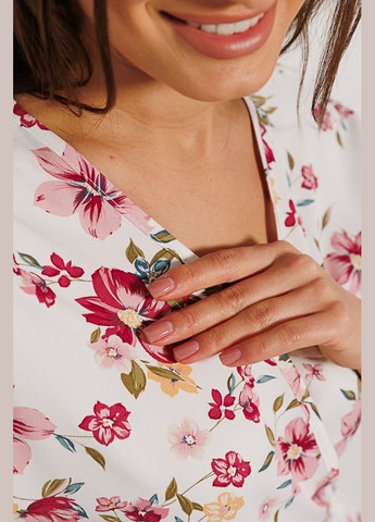 Молочна літня сукня на запах Arjen