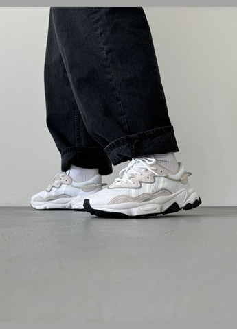 Кроссовки женские и мужские Adidas Ozweego white beige | Адидас Озвиго белые бежевые No Brand белые демисезоны (316231465)