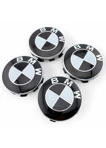 Колпачок в диски БМВ заглушка для дисков 56/53 мм. Черно белые (1 шт.) BMW (354698450)