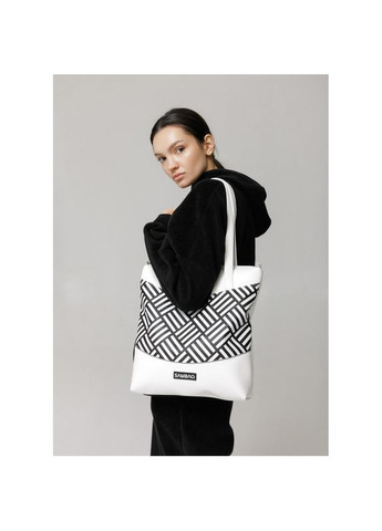 Сумка Shoper NOVA біла з принтом "StriQ" Sambag (329692810)