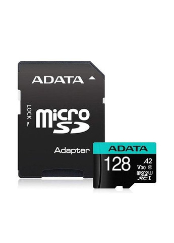 Картка пам'яті microSDXC — Premier Pro 128Gb Class 10 V30S A2 UHS-1 U3 (R-100Mb/s W85Mb/s) ADATA (293345789)