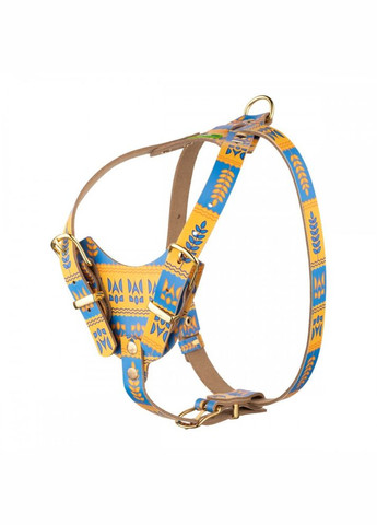 Шлей шкіряний "Колосок" Xl охоплення грудної клітки 71-90 см ширина 30 мм (2100103589018) Hi Dog (320761068)