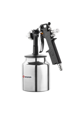Пневмопістолет лакофарбовий нижній бак 1000 мл d=1.5 мм (PT-0211) Intertool (335048728)