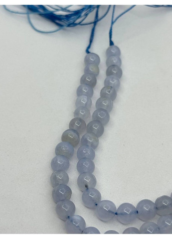 Голубой агат на нити без застежки 6 мм 40 см Голубой No Brand (363829799)